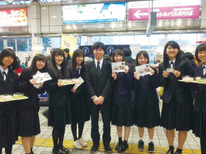 金山駅催事店舗にて愛知商業高校の生徒が販売体験しました！
